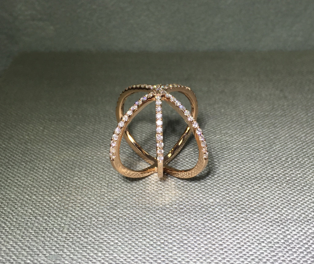 Xfinity 14k Gold Pave Diamond Ring
