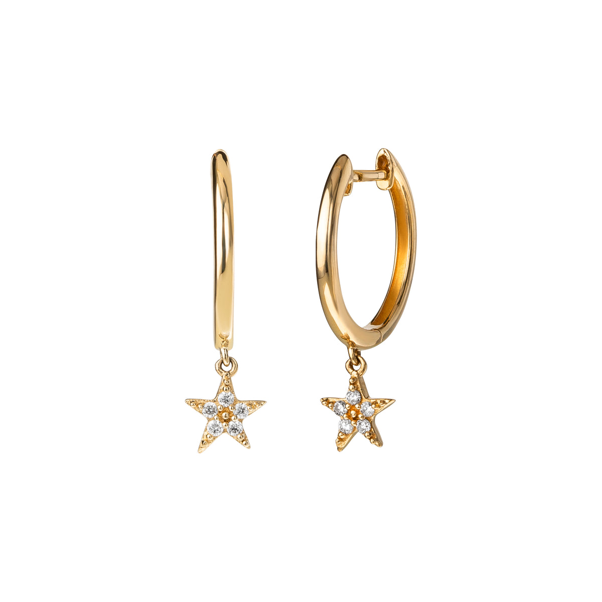 mi-ko様　14kgf 14k Gold Mini Star Huggies | Crystal Streets