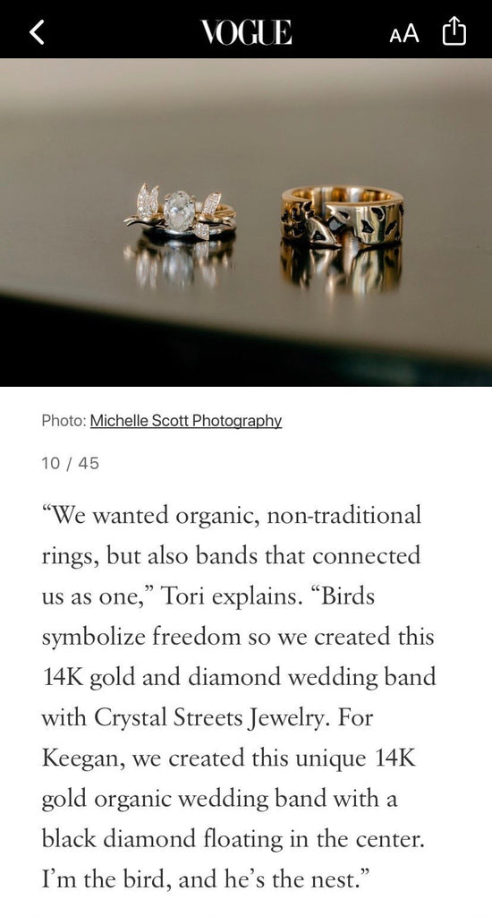 MEN'S 14K GOLD ORGANIC WEDDING BAND WITH FLOATING DIAMOND