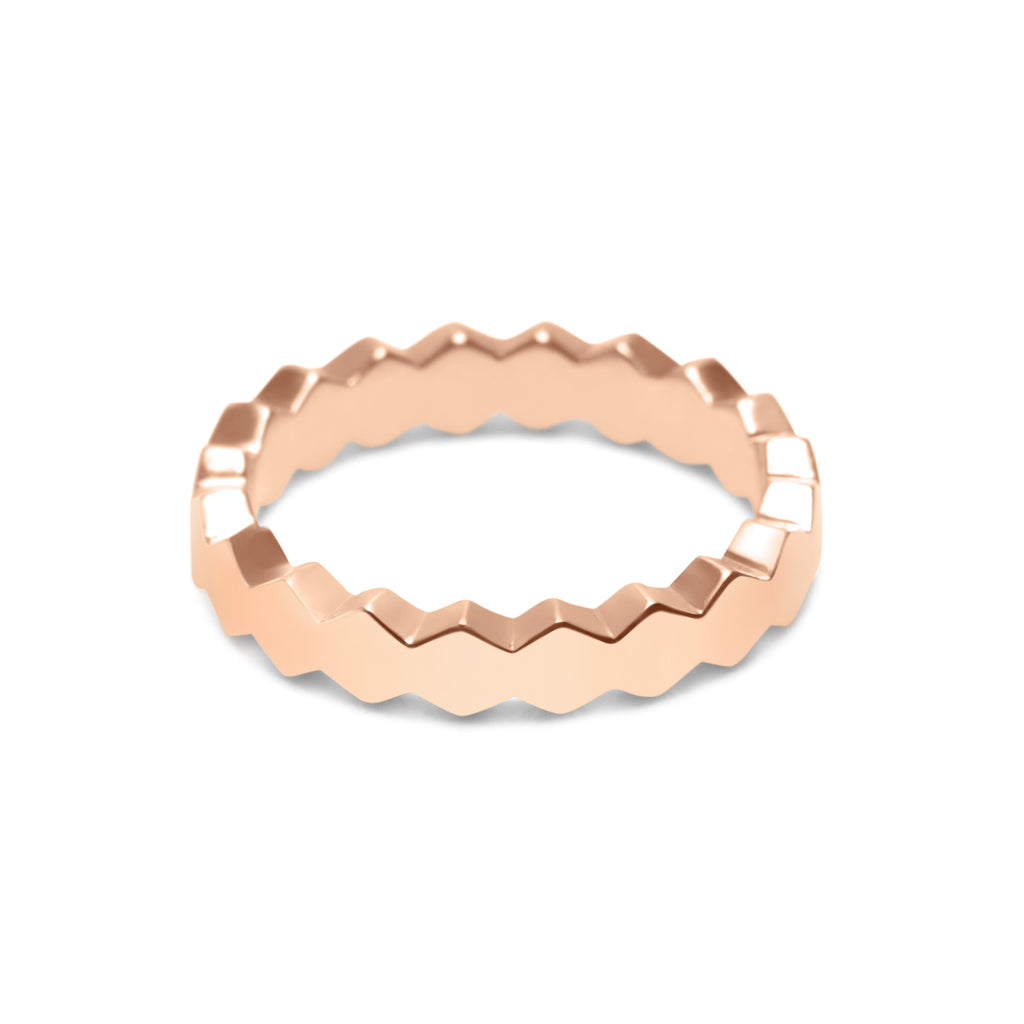 ISSA 18K GOLD HEX BAND