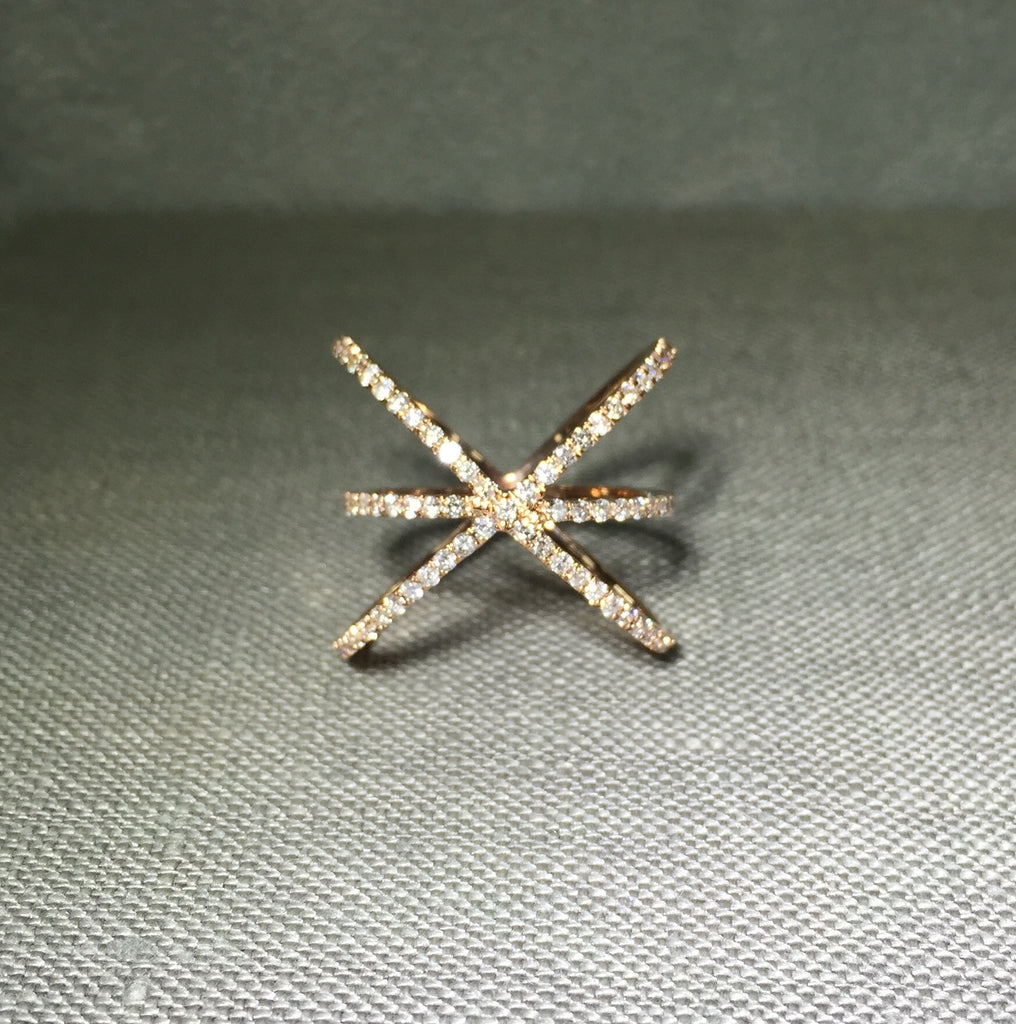 Xfinity 14k Gold Pave Diamond Ring