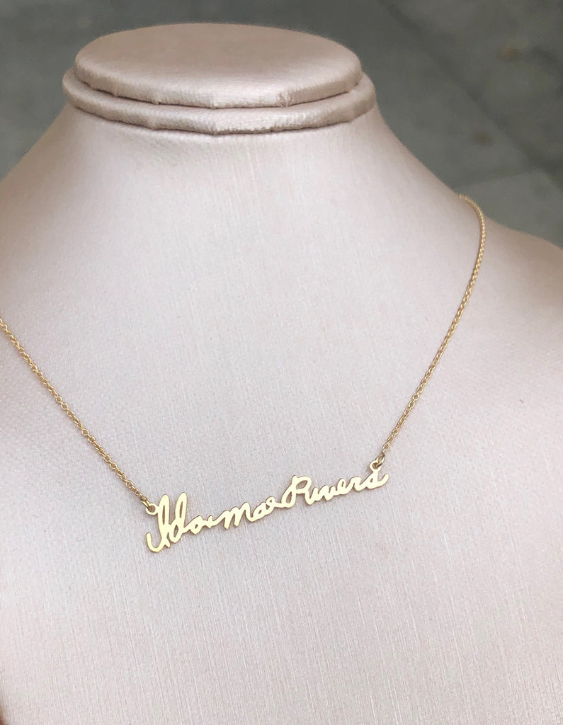 Handwriting Note Necklace