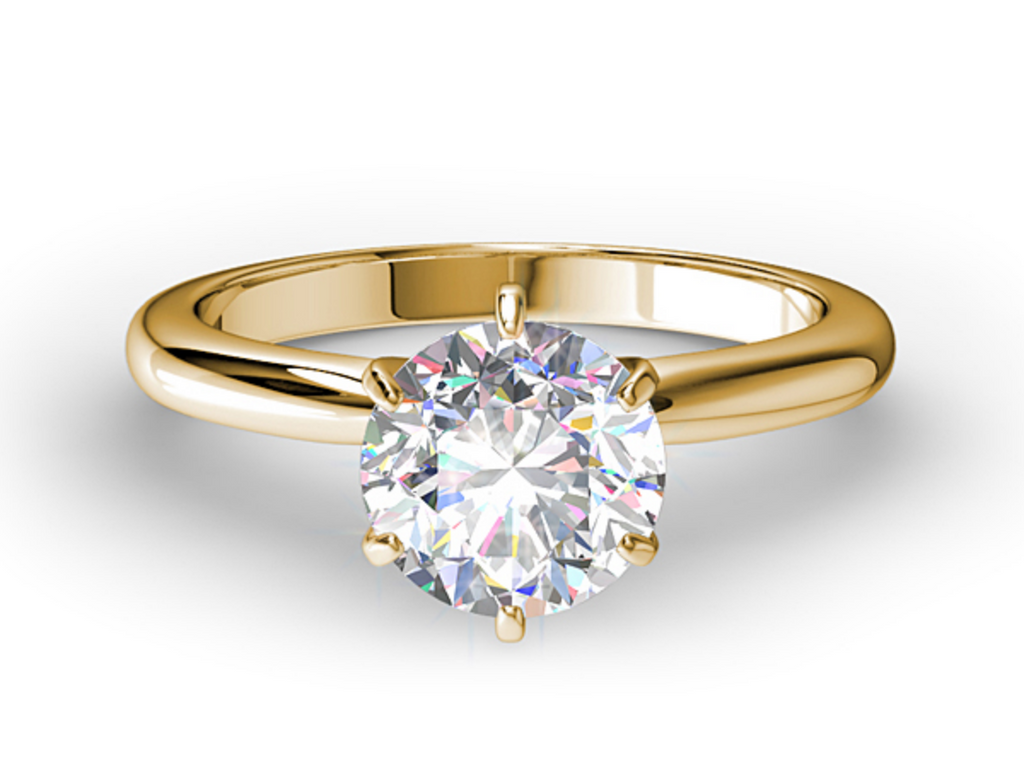 CLASSIC ROUND SIX PRONG SOLITAIRE ENGAGEMENT RING