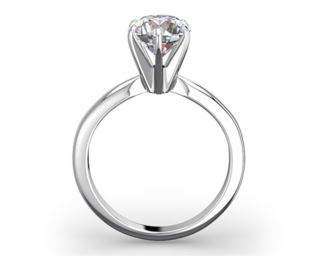 CLASSIC ROUND SIX PRONG SOLITAIRE ENGAGEMENT RING